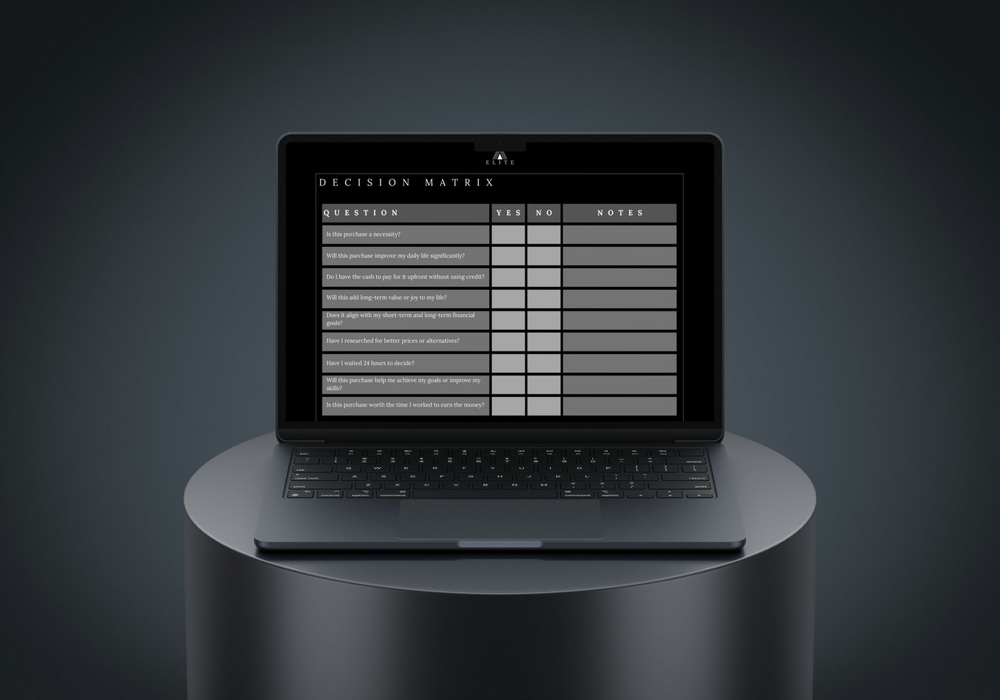 ELITE DECISION MAKING MATRIX